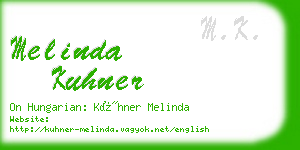 melinda kuhner business card